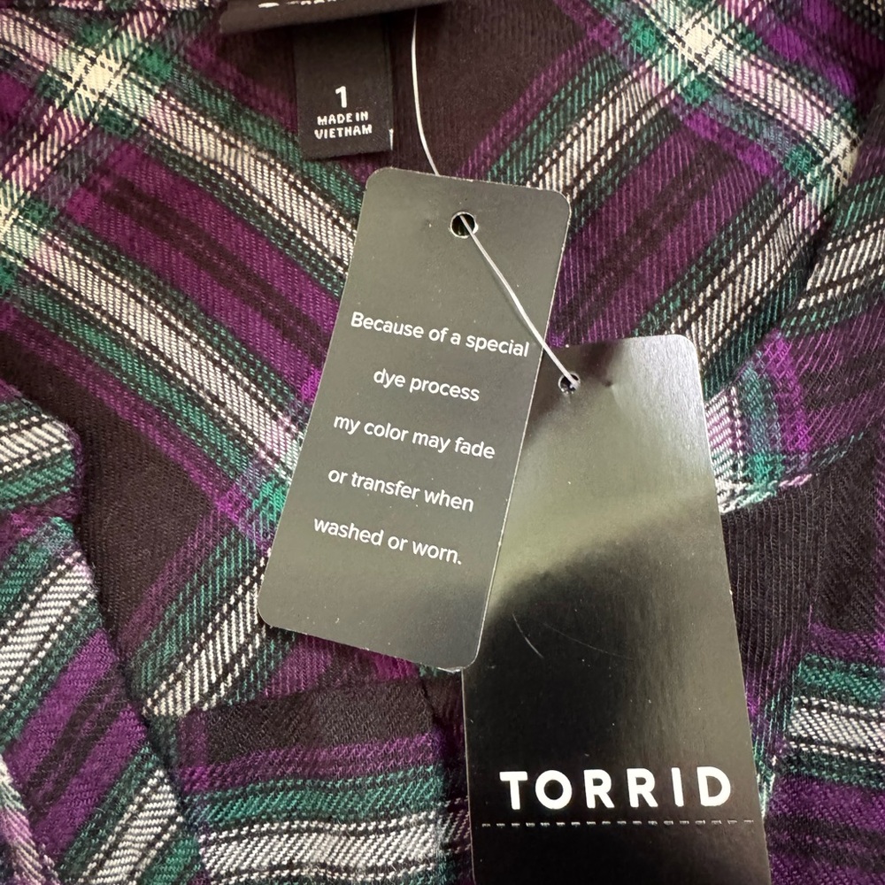 Torrid Harper Brushed Tunic Pullover Delilah Plaid Size 1X New With Tags - Picture 6 of 10